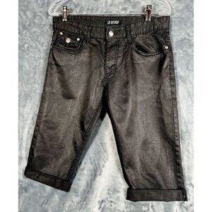 LR Scoop Modern Fit Men's Shorts Black Size 34 Flat Front 100% Cotton